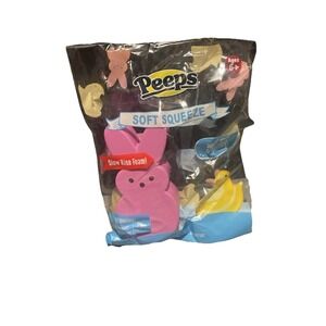 New Pink Bunny Peeps Slow Rise Foam Super Soft Squeeze Squishy Fidget 6+ Easter